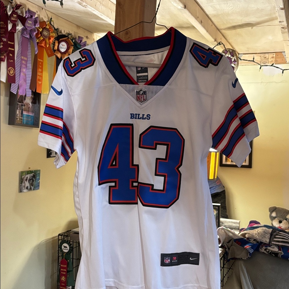 Buffalo Bills Nike White On-Field NFL  Bernard Jersey
